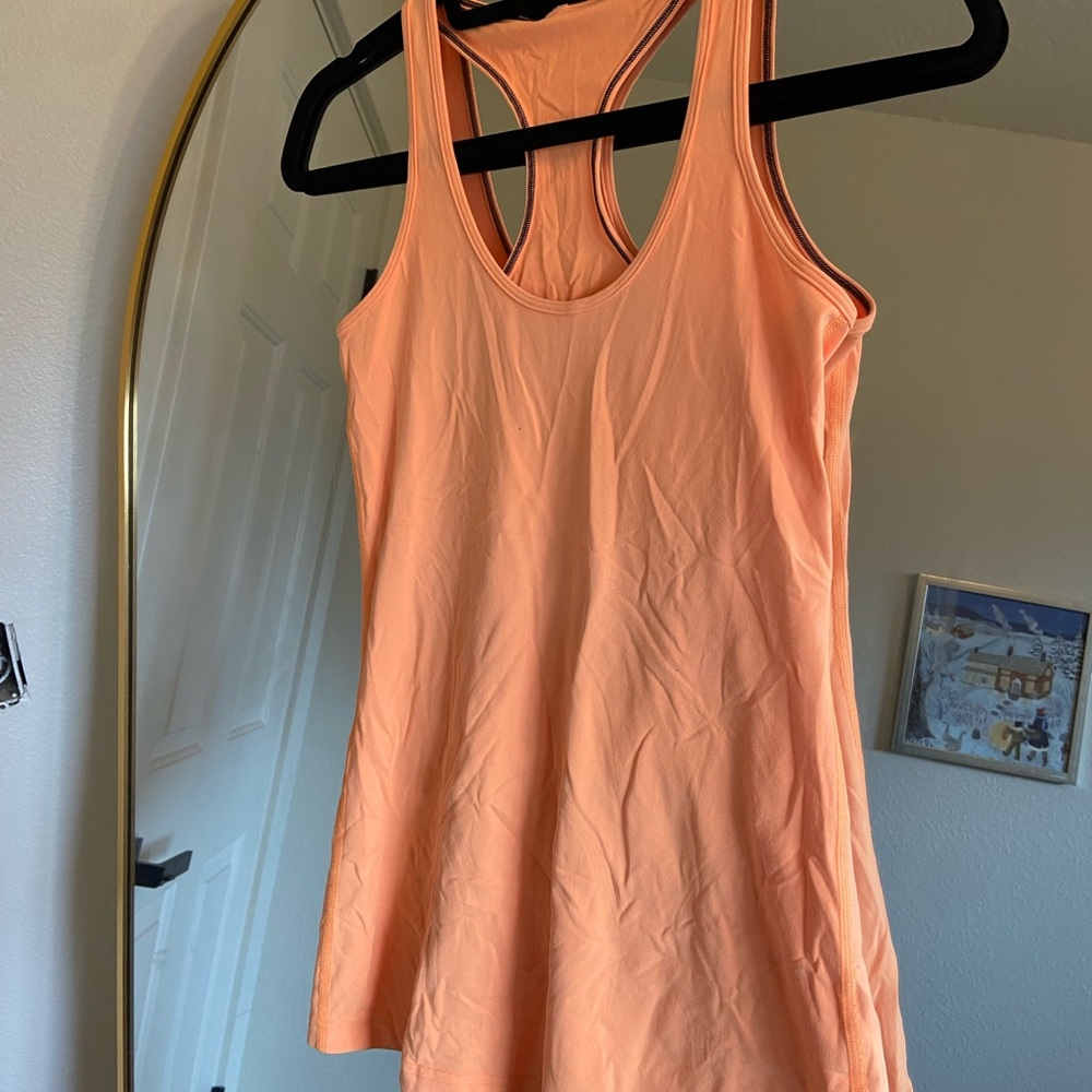 Lululemon Athletica Orange Racerback Performance Tank